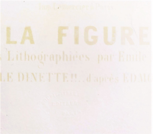 Portrait De Jeune Garçon Ou Allégorie De l'Automne Par Emile Lassalle Lithographie 19ème