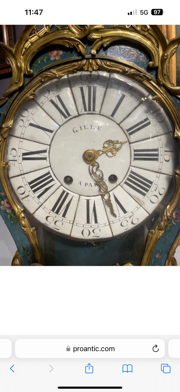 Grand Cartel D’époque Louis XV En Vernis Martin 
