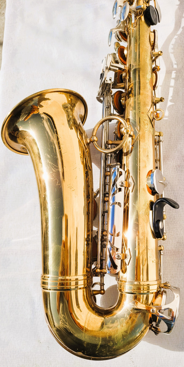 Sakura saxophone with case