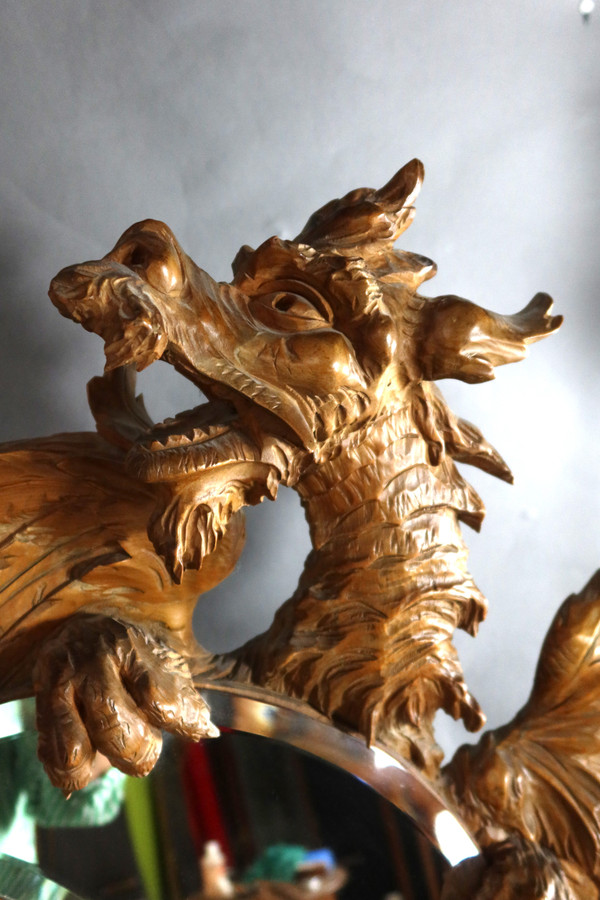 Mirror with cherub and chimera