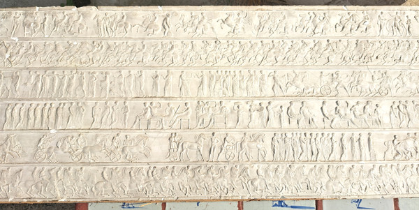 Gipsfries des Parthenon in Rom Anfang des 20. Jahrhunderts