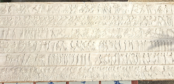 Gipsfries des Parthenon in Rom Anfang des 20. Jahrhunderts