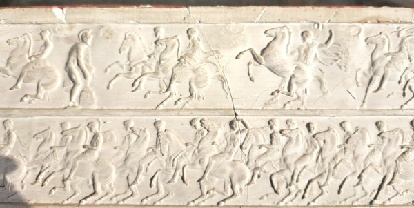 Gipsfries des Parthenon in Rom Anfang des 20. Jahrhunderts