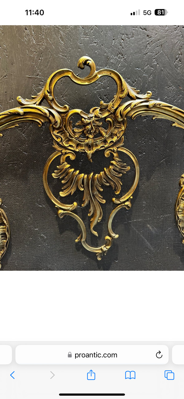 Louis XV Style Bronze Mantel Screen