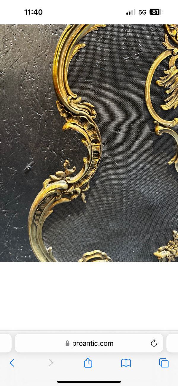 Louis XV Style Bronze Mantel Screen
