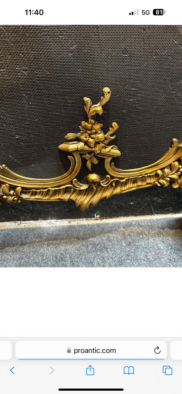 Louis XV Style Bronze Mantel Screen