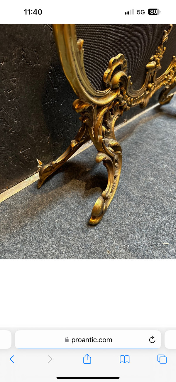 Louis XV Style Bronze Mantel Screen