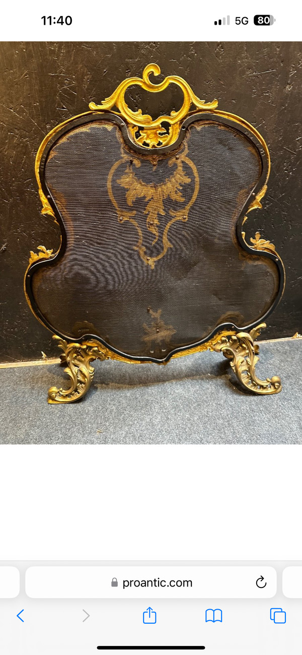 Louis XV Style Bronze Mantel Screen