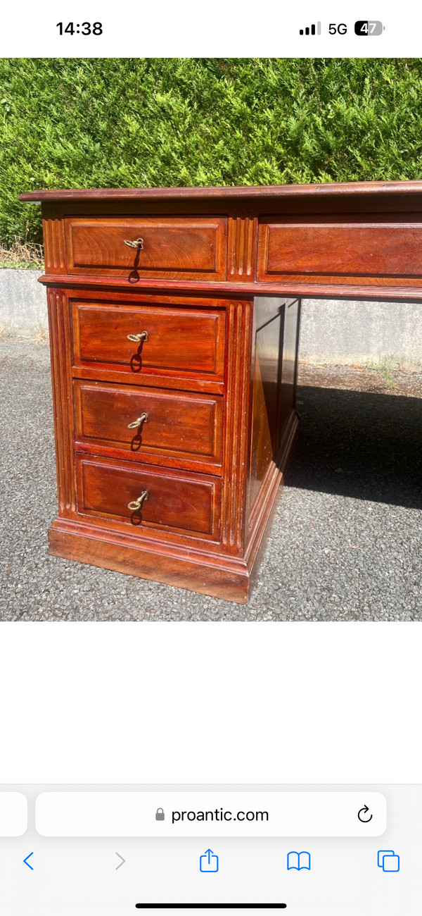 Bureau à Caissons En Acajou époque 20 éme 