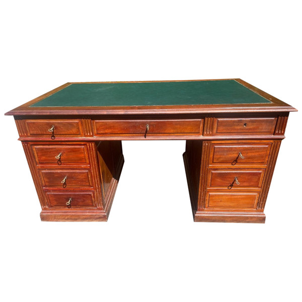 Bureau à Caissons En Acajou époque 20 éme 