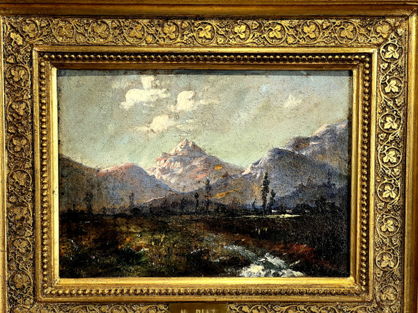 GEMÄLDE / ÖL AUF TAFEL, SIGNIERT VON NARCISSE DÍAZ DE LA PEÑA "LES ALPES".