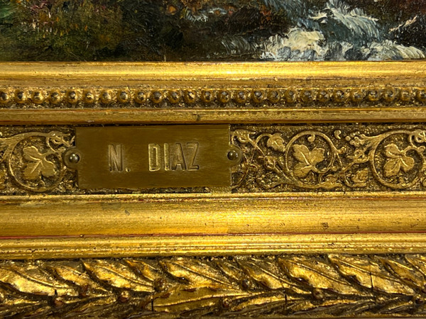 GEMÄLDE / ÖL AUF TAFEL, SIGNIERT VON NARCISSE DÍAZ DE LA PEÑA "LES ALPES".