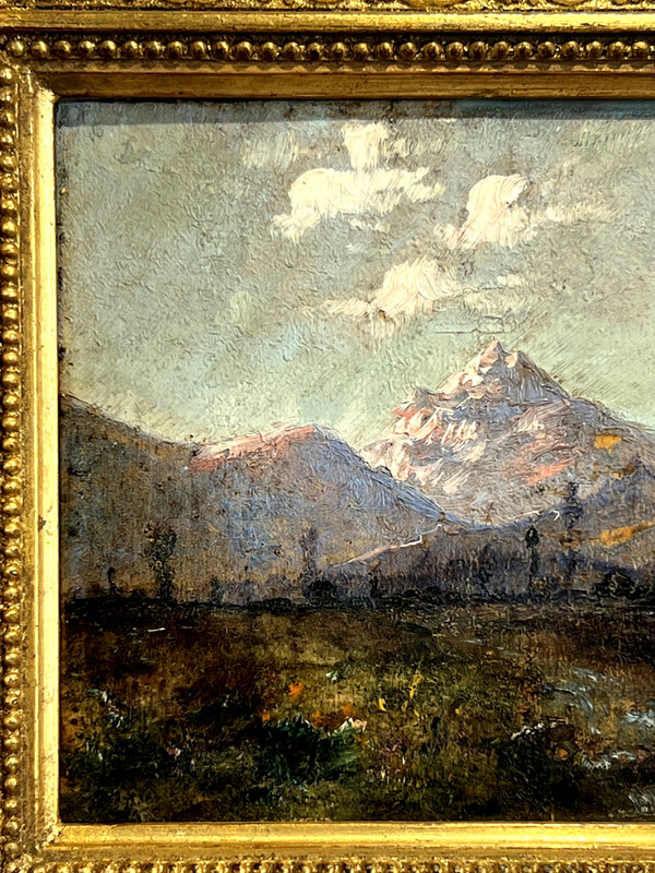 GEMÄLDE / ÖL AUF TAFEL, SIGNIERT VON NARCISSE DÍAZ DE LA PEÑA "LES ALPES".