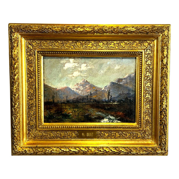 GEMÄLDE / ÖL AUF TAFEL, SIGNIERT VON NARCISSE DÍAZ DE LA PEÑA "LES ALPES".