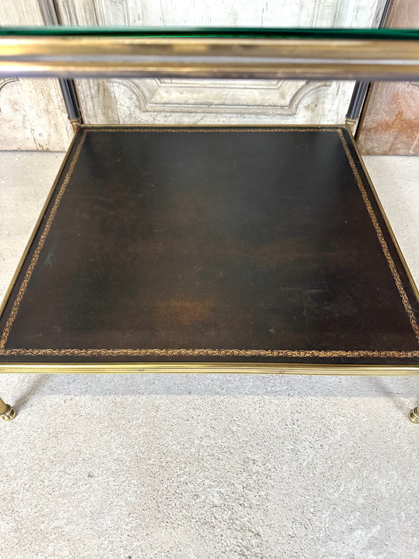 Paire de tables 20eme en bronze doré et patiné