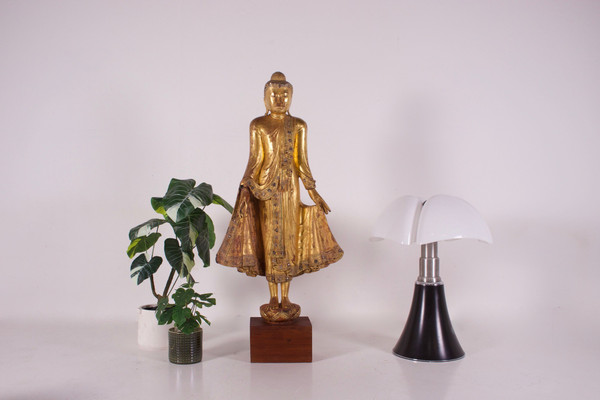 Bouddha debout Birmanie, Mandalay (127cm)