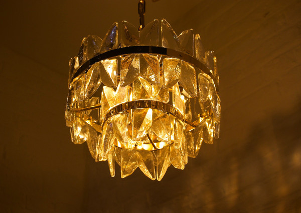 Lustre laiton doré et cristal “Corina”, Kalmar.