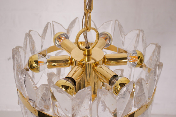 Lustre laiton doré et cristal “Corina”, Kalmar.