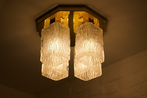 Plafoniera ottagonale di Murano.