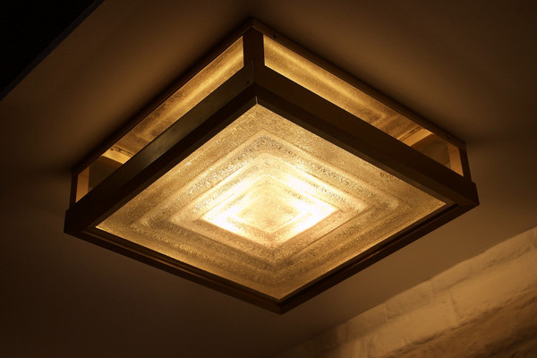 Hollywood Glam" square ceiling lamp, Stéphane Davidts & WKR.