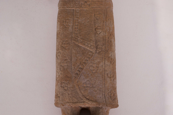 Khmer female deity in stoneware