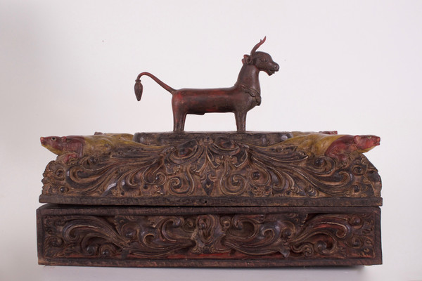 Hindu ritual set with bull and rats (Shiva & Ganesh)