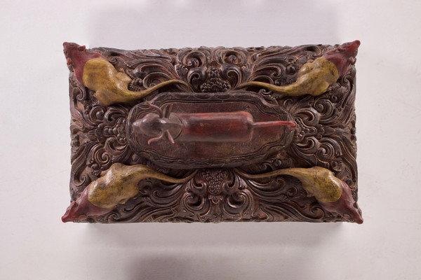 Hindu ritual set with bull and rats (Shiva & Ganesh)