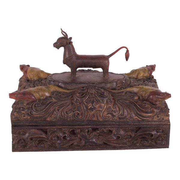 Hindu ritual set with bull and rats (Shiva & Ganesh)
