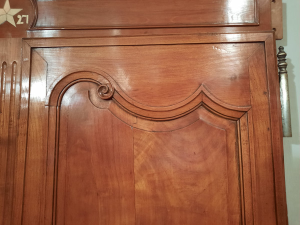 Paire de portes Louis XV en merisier d’époque début du XIXème siècle.