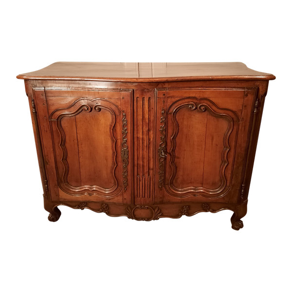 Credenza curva Luigi XV in legno di ciliegio, XVIII secolo.