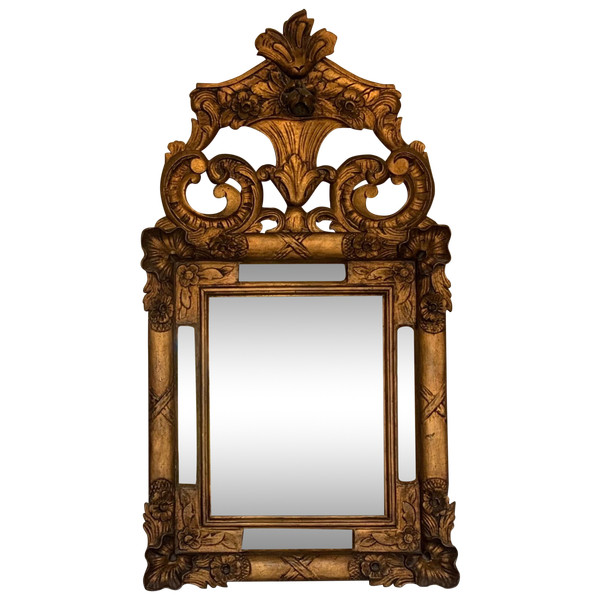 Miroir à parecloses bois doré 