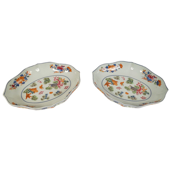 Coppia di tazze in porcellana Limoges Raynaud Modello Puiforcat Kiang She XXè