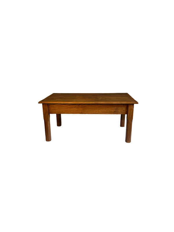 Table basse en châtaignier 1900