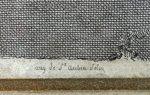 Gravure physionotrace d’Augustin de St Aubin
