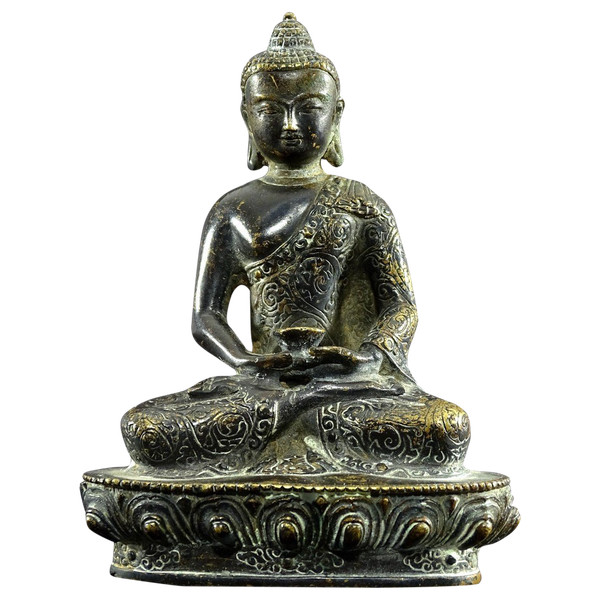 Sino-Tibetan Art, First Half 20th Century, Bronze Buddha Statue.
