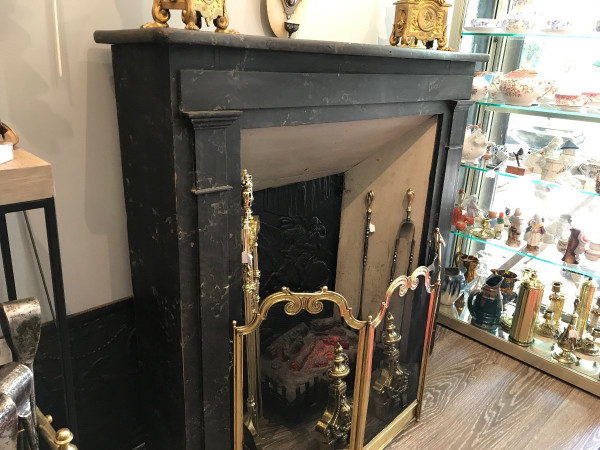 Decorative late 20th century painted wood mantel