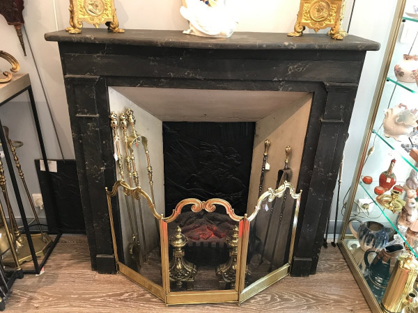 Decorative late 20th century painted wood mantel