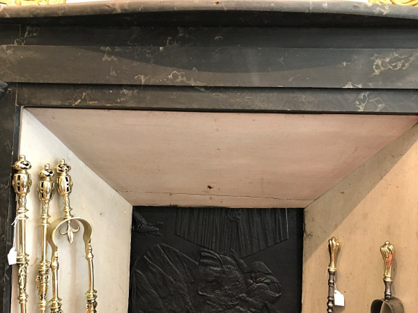 Decorative late 20th century painted wood mantel