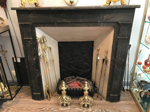 Decorative late 20th century painted wood mantel