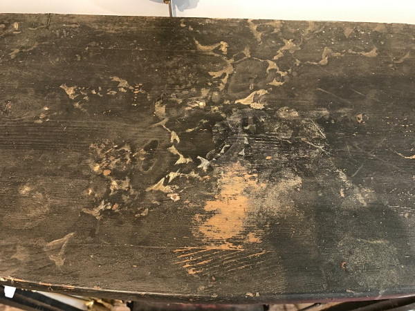 Decorative late 20th century painted wood mantel