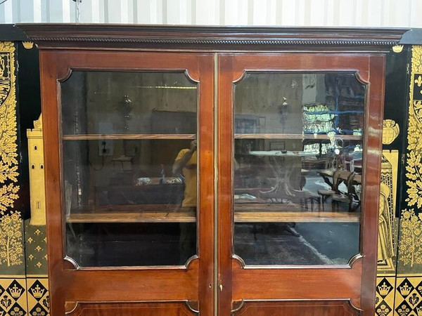 Bibliothèque - Vitrine anglaise en acajou 