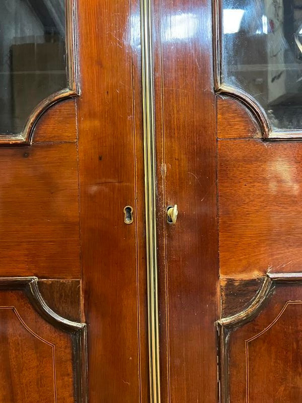 Bibliothèque - Vitrine anglaise en acajou 