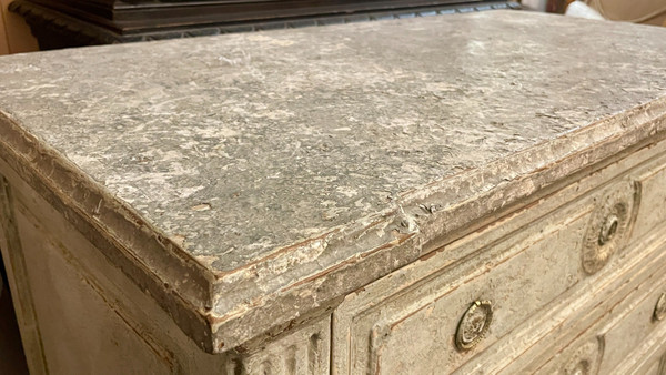 Louis XVI Style Trompe-l'Oeil Chest of Drawers, 19th Century