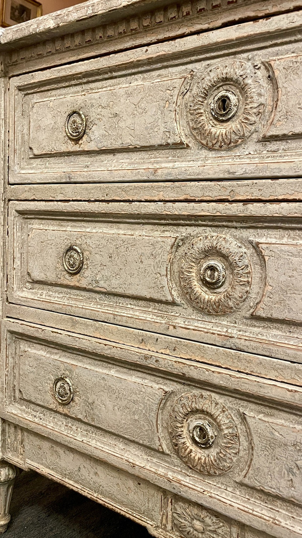 Louis XVI Style Trompe-l'Oeil Chest of Drawers, 19th Century