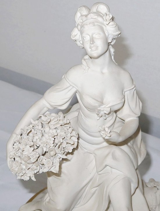  Groupe en Biscuit de Capodimonte, signé C. Villari – XXe 