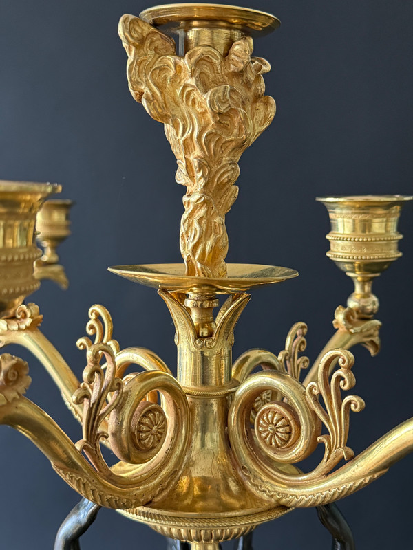 P.P.Thomire, grande paire de candélabres d'époque Empire. 