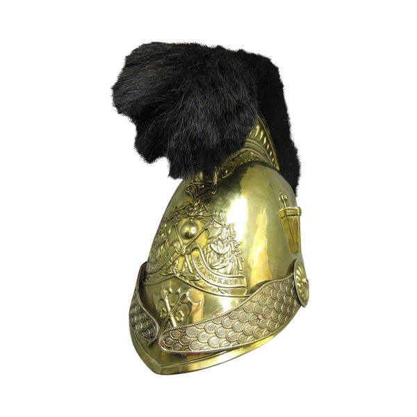 Casque De Sapeur Pompier Mle 1852 De La Ville De Langeais.