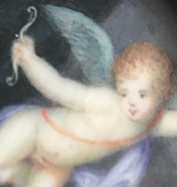 Miniatur Mythologie Allegorie der Liebe Eros Amor Psyche
