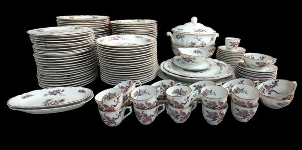 Altes 143-teiliges Geschirrset Limoges Bernardaud Modell Bengali