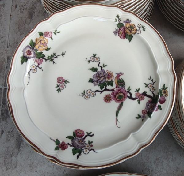 Altes 143-teiliges Geschirrset Limoges Bernardaud Modell Bengali